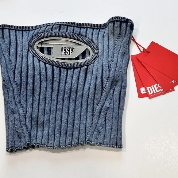 Diesel M Clarksville Slim-Fit Bandeau In A Stonewashed Blue Size Small US NWT